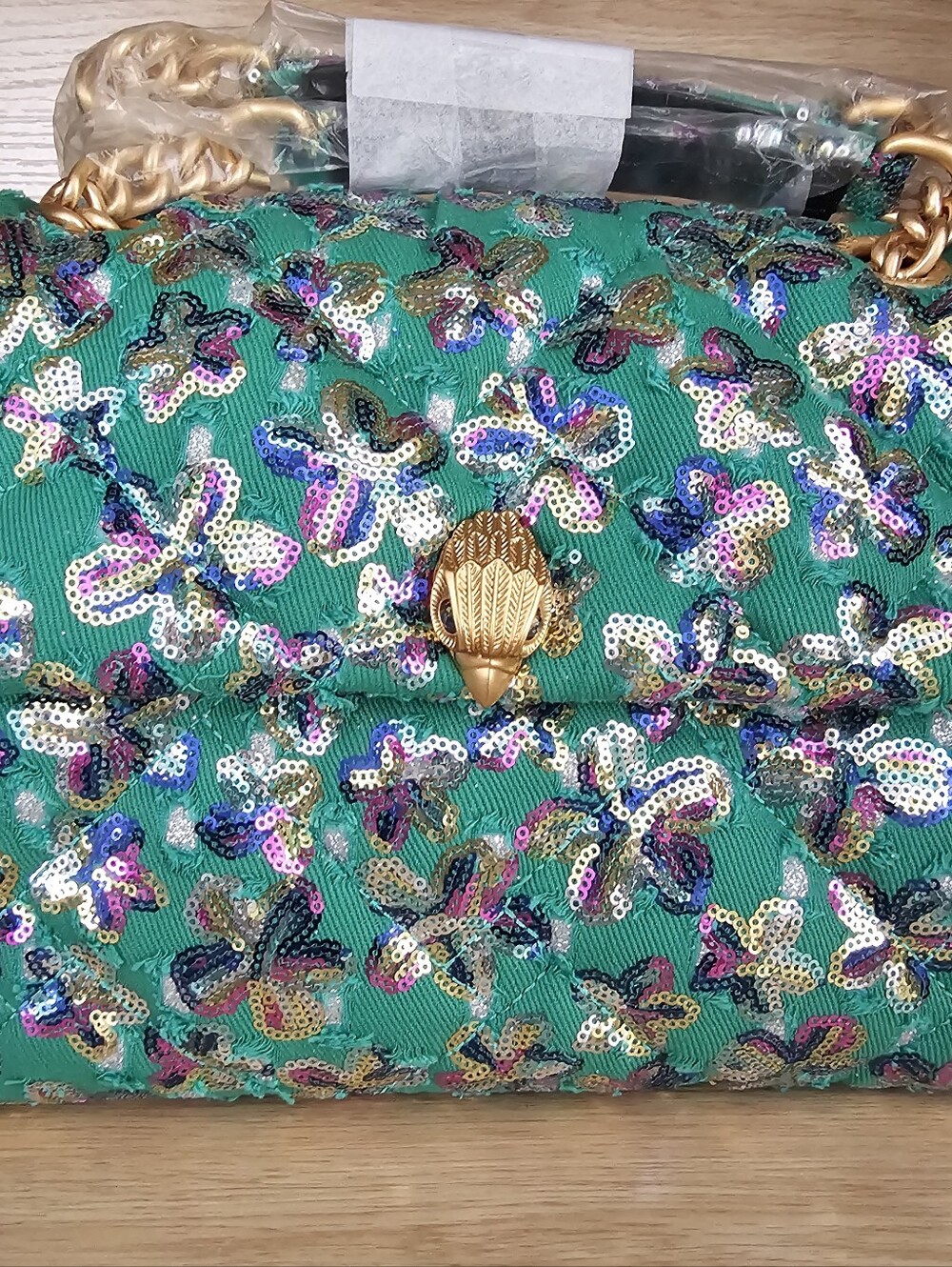 Kurt Geiger London Large Sequin Floral  Bag . - Picture 13 of 13